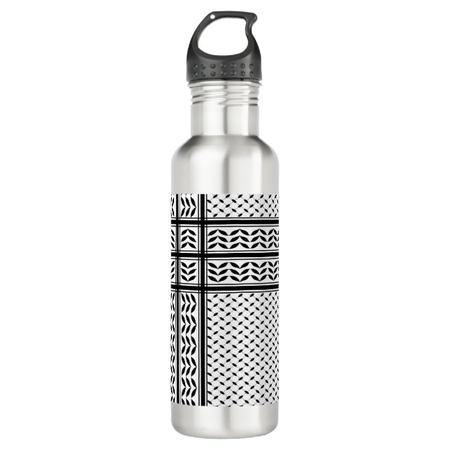 Botella De Agua Símbolo de Keffiyeh del patrón de resistencia de P (Anverso)