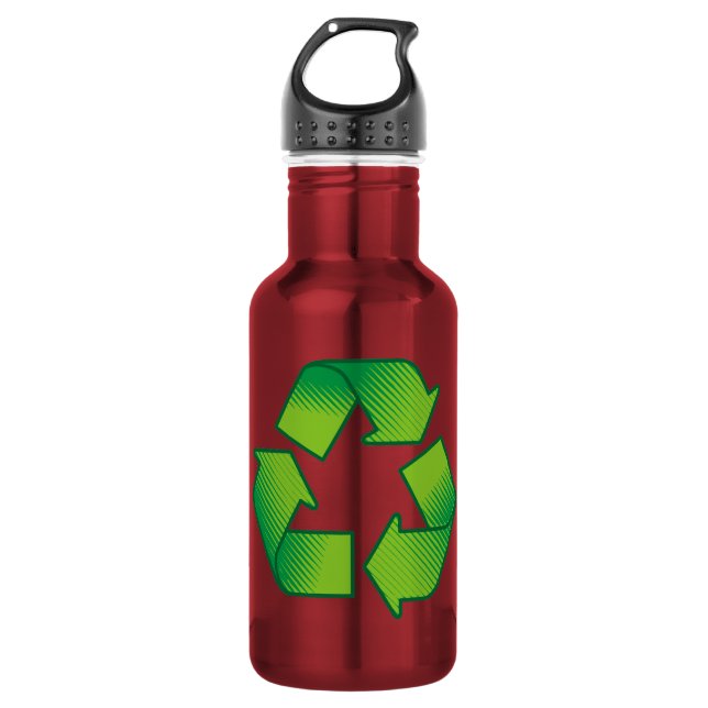 Botella De Agua Símbolo de reciclaje (Anverso)