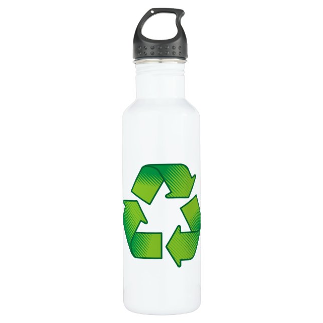 Botella De Agua Símbolo de reciclaje (Anverso)