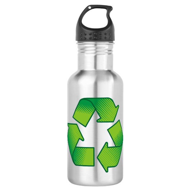 Botella De Agua Símbolo de reciclaje (Anverso)