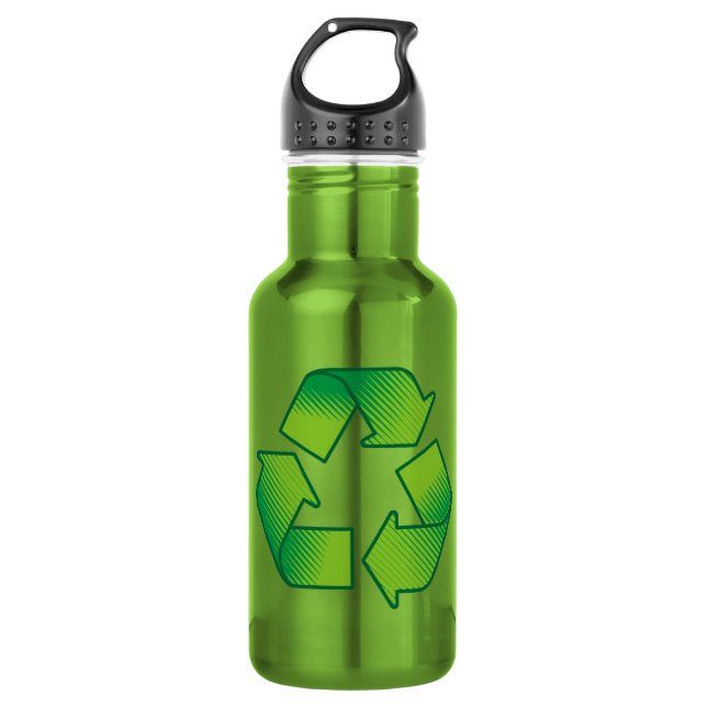 Botella De Agua Símbolo de reciclaje (Anverso)