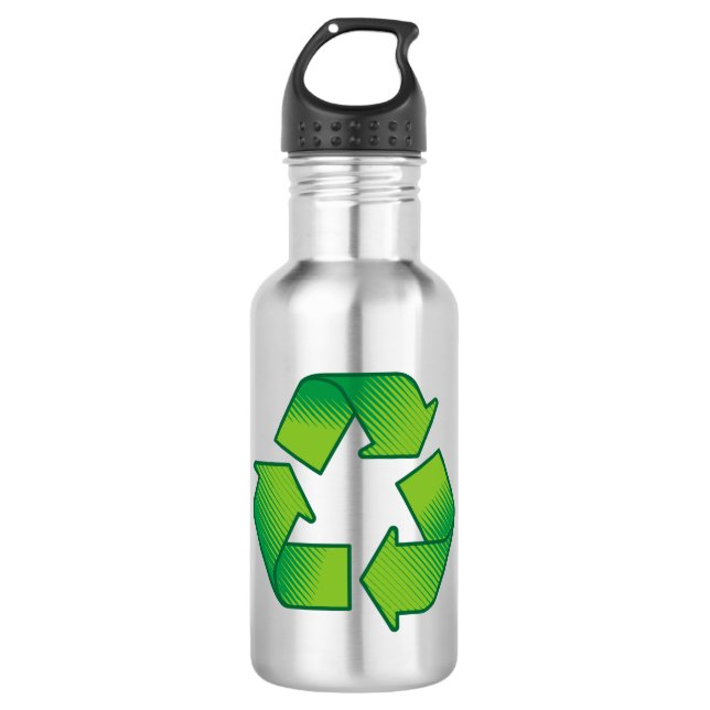 Botella De Agua Símbolo de reciclaje (Anverso)