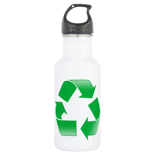 BOTELLA DE AGUA SÍMBOLO DE RECICLAJE CLÁSICO (Anverso)