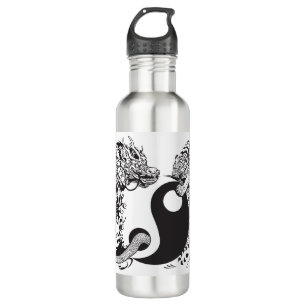 Botella De Agua símbolo dragón y tigre yin yang