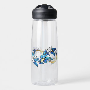 Botella De Agua Símbolo infinito de mariposas Morpho azules