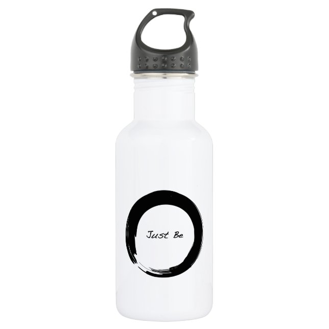 Botella De Agua Símbolo zen con "Just Be" (Anverso)
