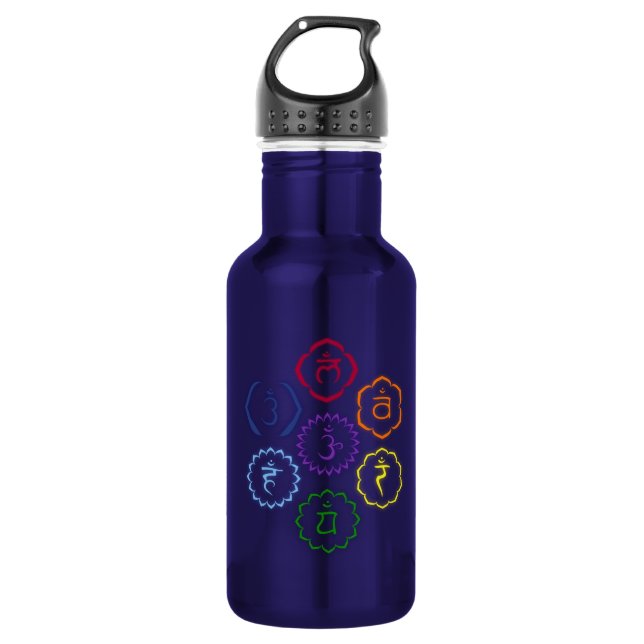 Botella De Agua Símbolos de Chakra (Anverso)