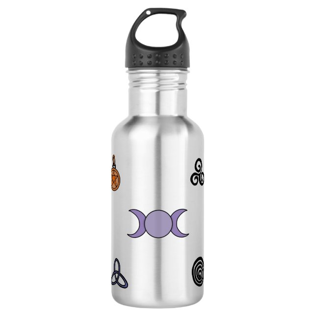 Botella De Agua Símbolos de Wiccan y Pagan (Anverso)