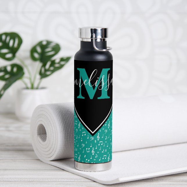 Botella De Agua Símbolos musicales personalizados (Yoga)