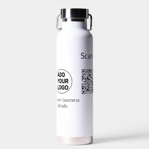 Botella De Agua Simple código qr minimalista agregar logo escanear