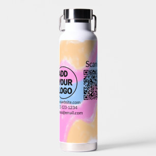 Botella De Agua Simple código qr minimalista agregar logo escanear