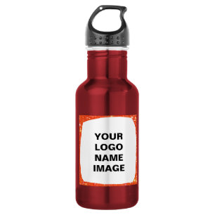 Botella De Agua Simple color de agua verde abstracto añadir el tex