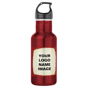 Botella De Agua Simple color de agua verde abstracto añadir el tex