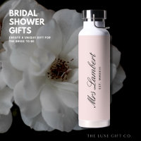 Simple Elegante Rosa Suave Regalo Novia a Ser