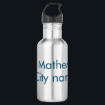 Botella De Agua simple letra inicial monograma añada su nombre<br><div class="desc">diseño</div>
