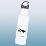 Botella De Agua Simple Logo Branding Business Promotional<br><div class="desc">Add your own logo and choice of text to this design. Remove the top or lower text if you prefer. Minimalist and professional branding to promote brand loyalty. Great for employee branding, or as a promotional product for your clients and customers. Make your brand visible in a way that feels...</div>