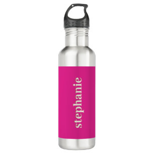 Botella De Agua Simple Magenta personalizada Hot Pink
