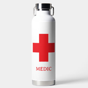 Botella De Agua Simple MEDIC & Primeros Auxilios, Cruz, Ambulancia