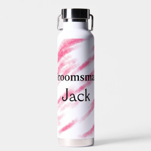 Botella De Agua SIMPLE MINIMAL añada su nombre personalizado groom