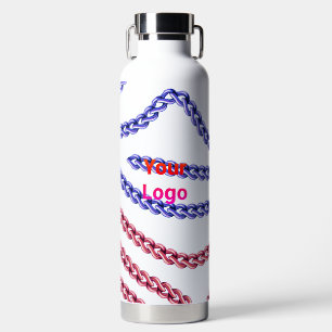 Botella De Agua Simple y minimalista logo elegante de la empresa p