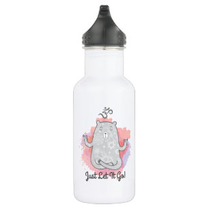 Botella De Agua Simplemente Déjalo Ir Yoga Bear