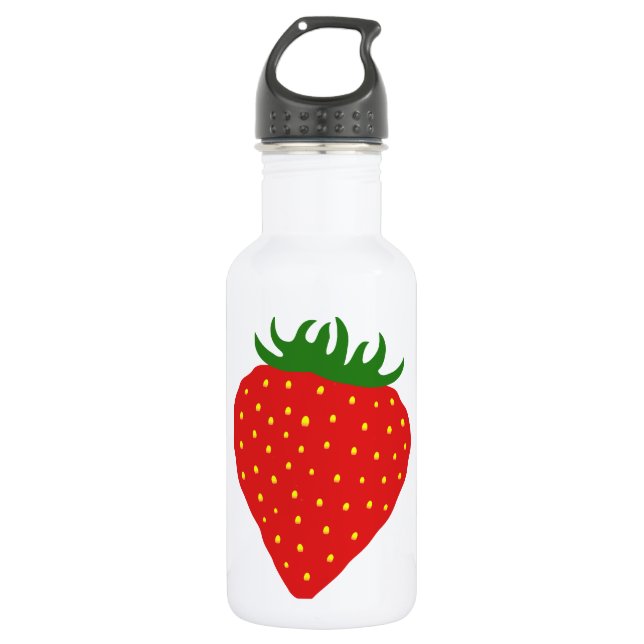 Botella De Agua Simplemente personalizado de fresa (Anverso)