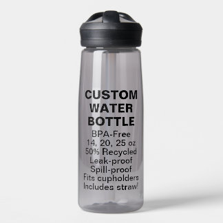 Botella de agua sin BPA personalizado 25oz CHARCOA