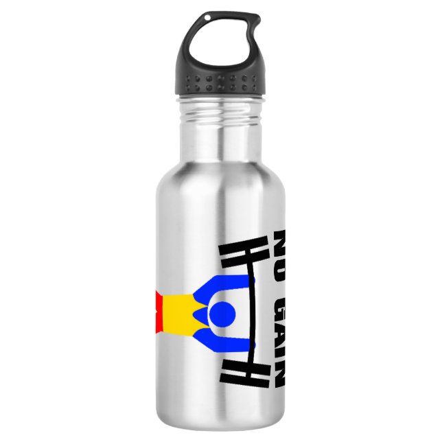 Botella De Agua Sin dolor sin ganancia (Anverso)