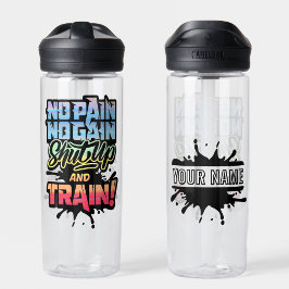 Botella De Agua Sin Dolor Sin Ganancia Motivación Personalizada De