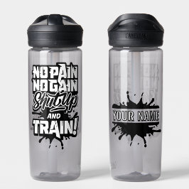 Botella De Agua Sin Dolor Sin Ganancia Motivación Personalizada De