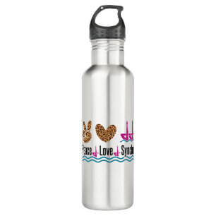 Botella De Agua Síncrono de amor por la paz Artista de natación 