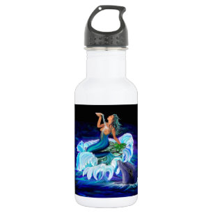Botella De Agua Sirena con delfín