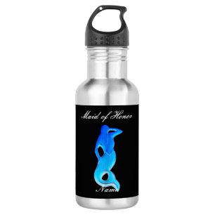 Botella De Agua Sirena de honor azul personalizada