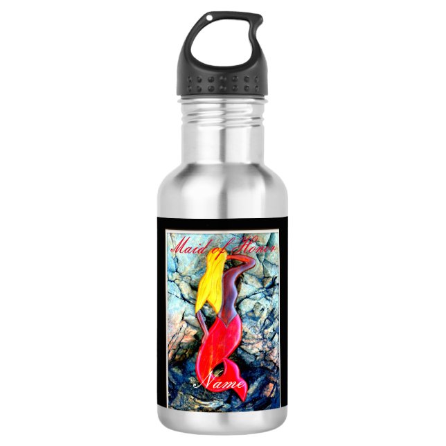 Botella De Agua Sirena rubia de honor personalizada (Anverso)
