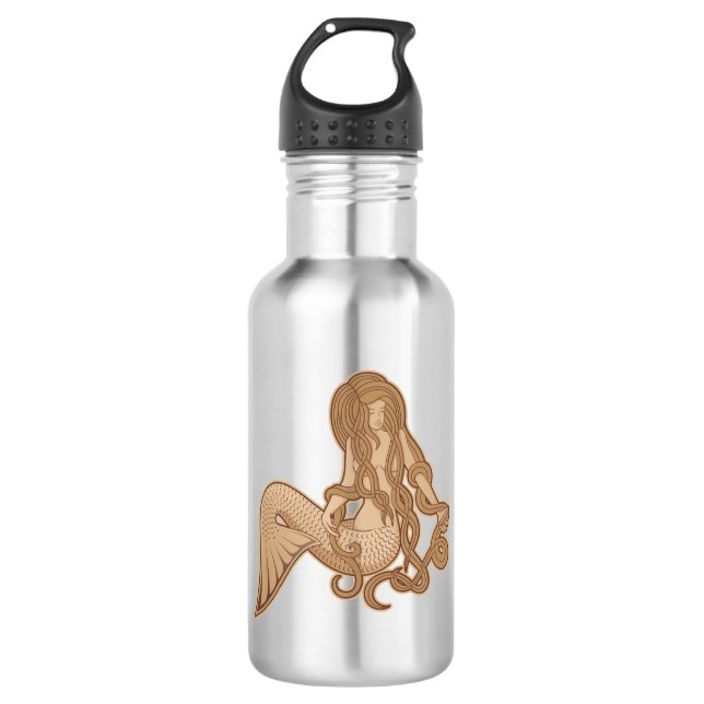 Botella De Agua Sirena sentada (Anverso)