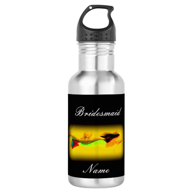 Botella De Agua Sirenita de dama de honor personalizada (Anverso)