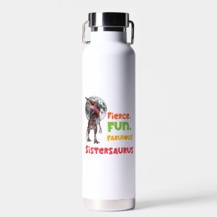 Botella De Agua Sistersaurus Equipo de Dinos Hermanas Parejas Dise