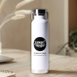 Botella De Agua Sitio web de texto sobre el logotipo comercial de<br><div class="desc">Simple Personalizado Empresa Logotipo de negocio Sitio web de texto Botella de agua</div>