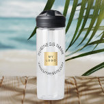Botella De Agua Sitio web del logotipo del negocio de nombres<br><div class="desc">Personalice y agregue su logotipo empresarial,  nombre y dirección URL del sitio web</div>