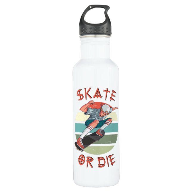 Botella De Agua Skate o muere Skateboard Boy (Anverso)
