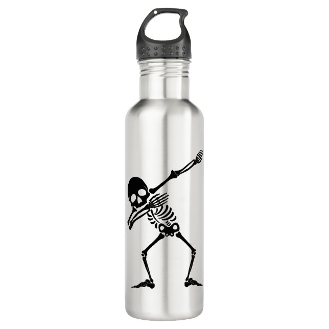 Botella De Agua Skeleton dabbing - camisa de los hombres del cráne (Anverso)