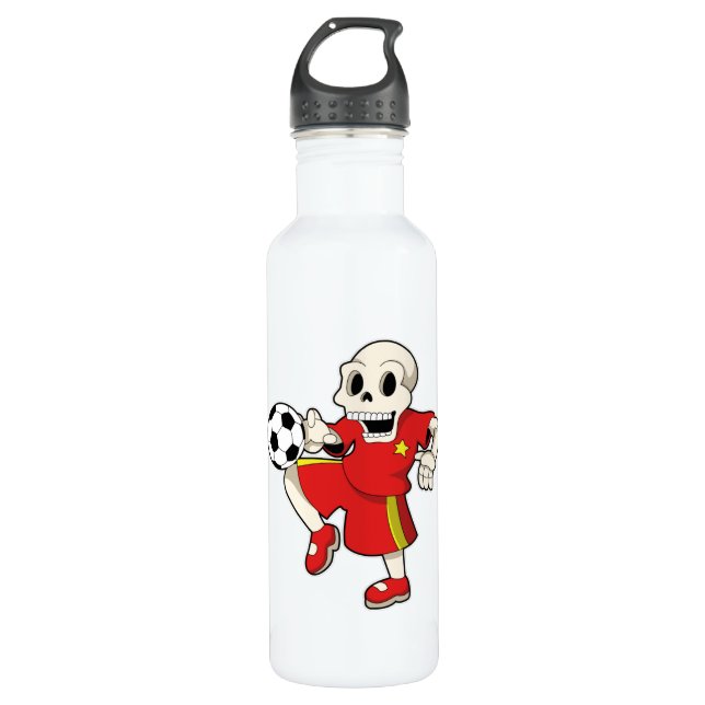 Botella De Agua Skeleton en los deportes de fútbol (Anverso)
