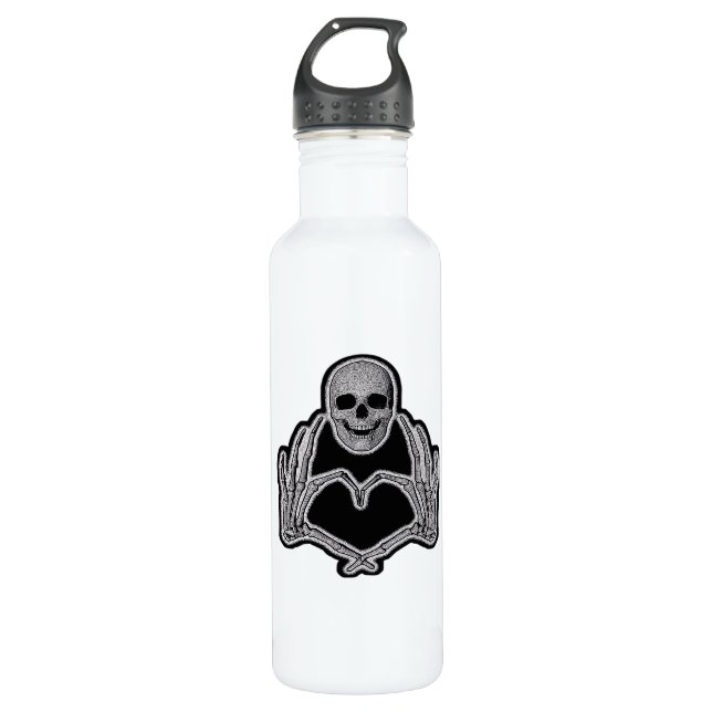 Botella De Agua Skeleton Heart Hands Classic (Anverso)