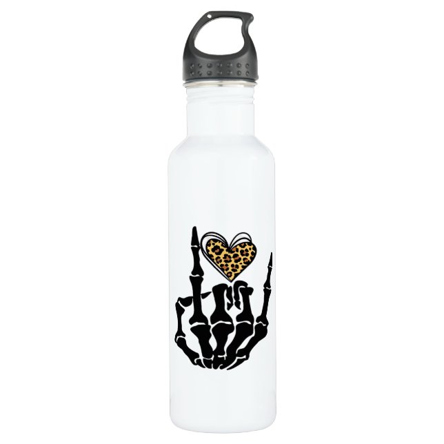 Botella De Agua Skeleton Heart Hands Classic (Anverso)