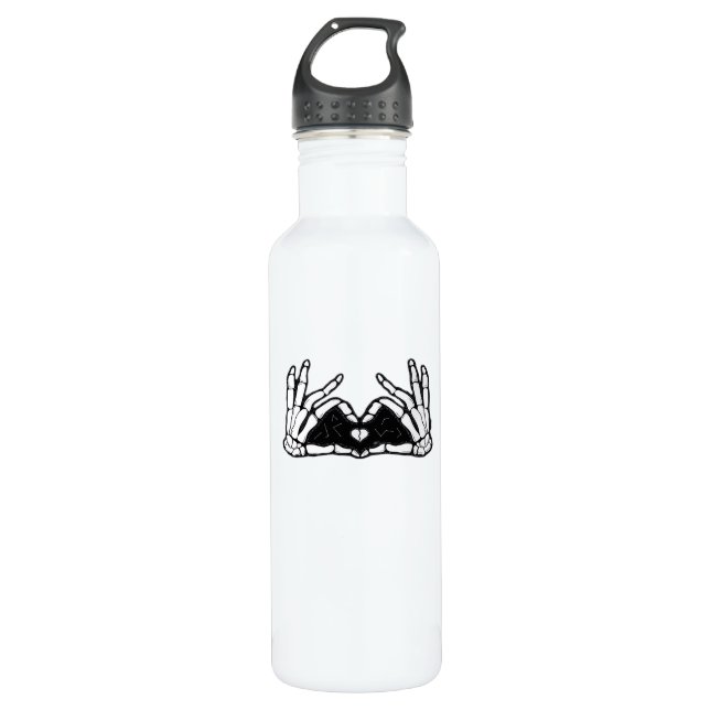 Botella De Agua Skeleton Manda La Idea De Un Corazón (Anverso)