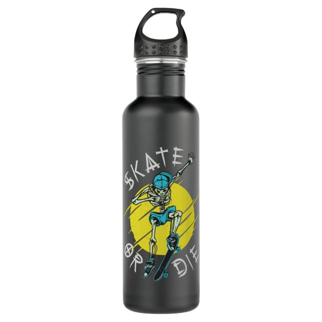 Botella De Agua Skeleton Skateboarder (Anverso)