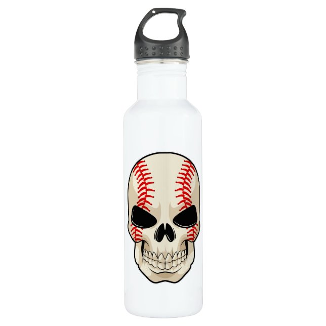 Botella De Agua Skull Baseball Sports (Anverso)