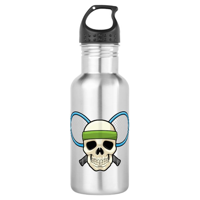 Botella De Agua Skull Tennis Tennis (Anverso)