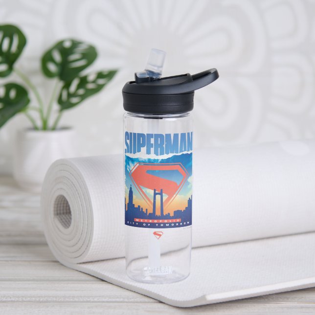 Botella De Agua Skyline de Superman Metropolis (Yoga)