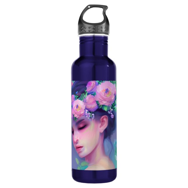 Botella De Agua Sleep Maiden Ethereal Fantasía Mujeres Arte (Anverso)